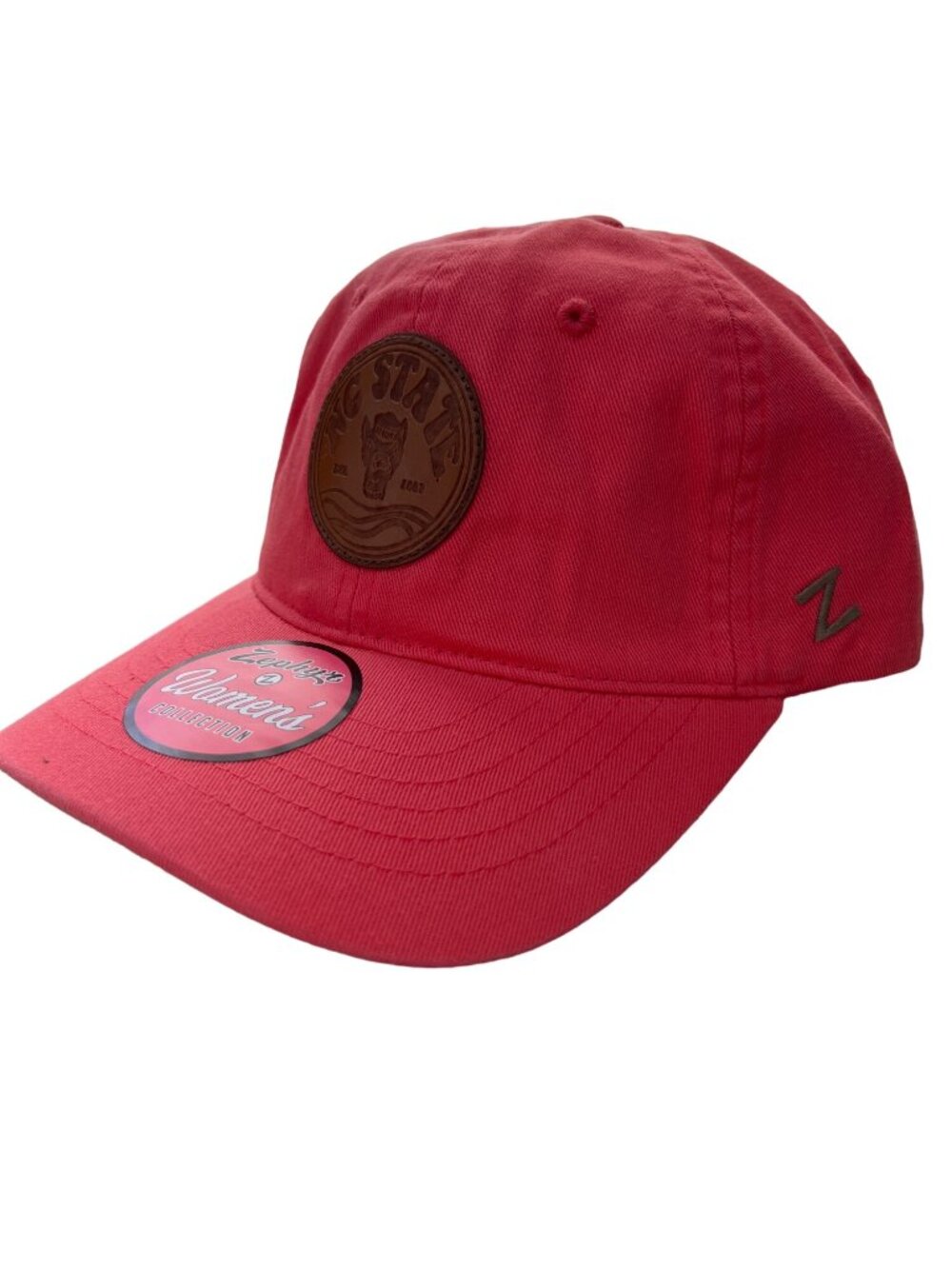 Zephyr Baseball Hat One Size NC State Blush Adjustable Strap Coral Orange NEW